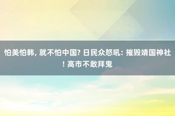 怕美怕韩, 就不怕中国? 日民众怒吼: 摧毁靖国神社! 高市不敢拜鬼