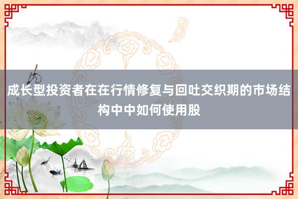 成长型投资者在在行情修复与回吐交织期的市场结构中中如何使用股