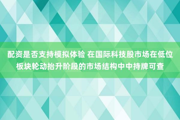 配资是否支持模拟体验 在国际科技股市场在低位板块轮动抬升阶段的市场结构中中持牌可查