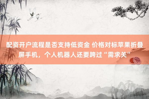 配资开户流程是否支持低资金 价格对标苹果折叠屏手机，个人机器人还要跨过“需求关”